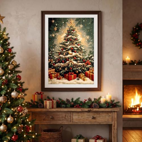 WUSARPLY Christmas Stamped Cross Stitch Kits for Beginners Adults 11CT - color: J183