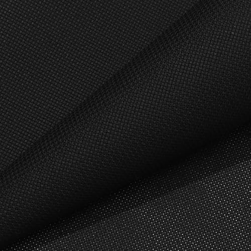 Aida Cloth 16 Count Cross Stitch Fabric,19×28inch (16CT,Black) - color: Black, size: 16CT