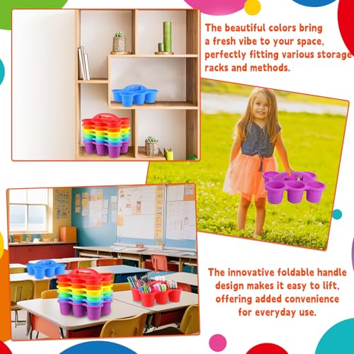 6 Pack Classroom Caddy Organizer with Handle, 6 Compartments, Colorful - color: Colorful