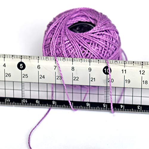 Crochet Thread Cotton Yarn Threads Balls 35 Balls Popular Rainbow Colors of Size 5 Crochet Thread 100% Long Staple Cotton Mercerized Cotton