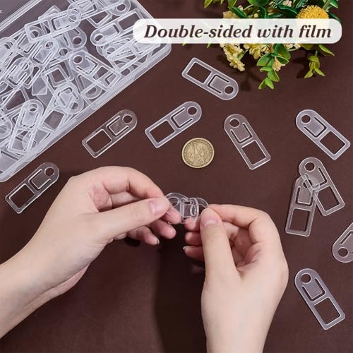 PH PandaHall Embroidery Floss Organizer 50pcs Embroidery Thread Bobbins Clear Embroidery Floss Cards Cross Stitch Thread Organizer for Thread Holder Sewing Storage 1.9x0.7in