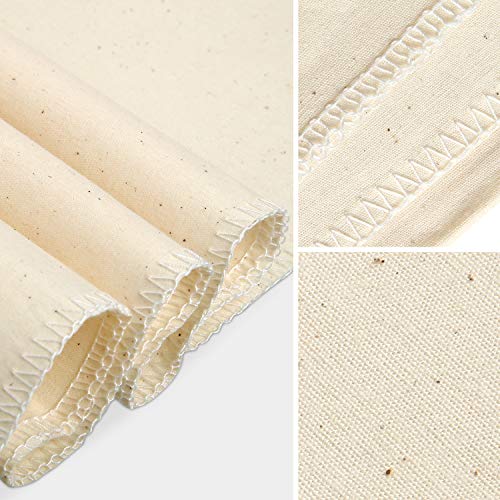 Boao Natural Cotton Muslin Fabric 63 Inch x 1 Yards Unbleached Muslin Linen Fabric Material for Sewing Embroidery, Garments, Crafts Material, Sold in One Yard Packages