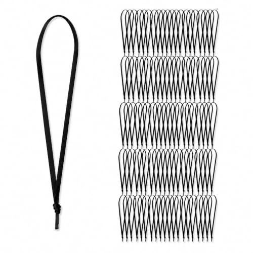 Mandala Crafts Black Christmas Ribbon Ornament Hangers Loops, 100 PCs - color: Black
