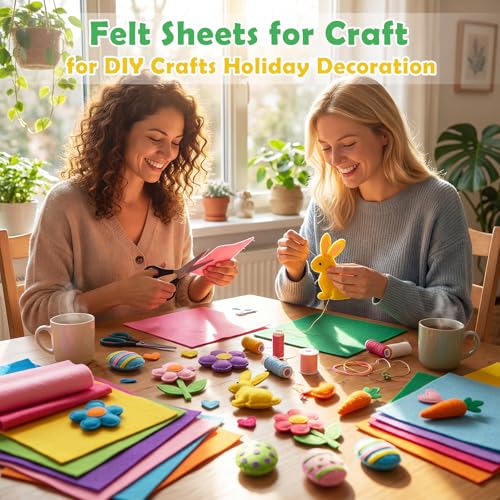 Tegeme 100 Pcs 8 x 12 Inches Felt Sheet for Craft Thin, Macaron Series - color: Macaron Series