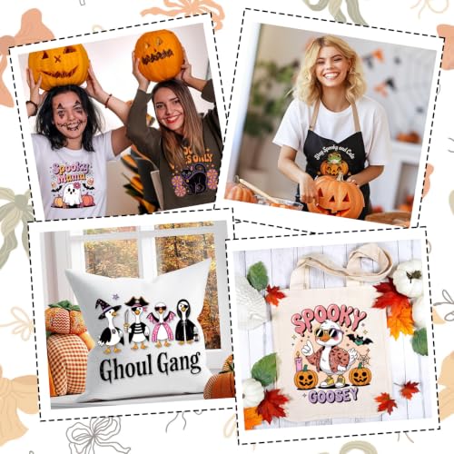 20 Pcs Halloween DTF Transfers Ready to Press - Funny Ghost Pumpkin Iron on Decals, Witch Black Cat Heat Transfer Designs for Shirts, Hoodies, Tote Bags, Pillow Covers, DIY Party Crafts - color: Halloween Funny Ghost