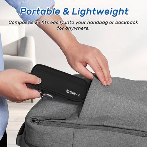 SMYV Insulin Cooler Travel Case with 2 TSA Approved Ice Packs, Black - color: Soft Black