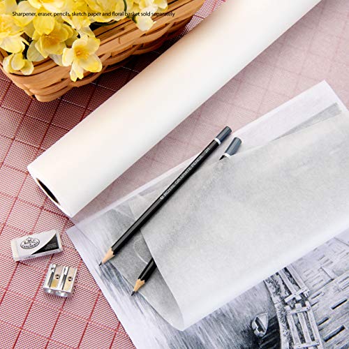 Bee Paper 18" x 50 yds Sketch and Trace Roll, White - color: White, size: 18-inch x 50-yard Roll