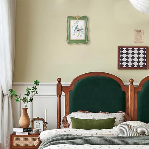 Vintage Picture Frame 5x7 Antique Ornate Photo Frame Tabletop and Wall Hanging Old-Fashioned Picture Frame, Decorative Retro Design Home Decor, Photo Gallery, Art, Green and Gold - color: Green and Gold, size: 5x7