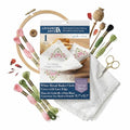 Embroidery Patterns Bread Basket Cloth 15.7X15.7 Pink Tea Towels Stamp