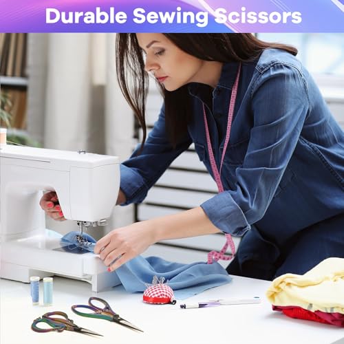 AQUEENLY Embroidery Scissors Matte Small Sewing Scissors for Fabric Cutting