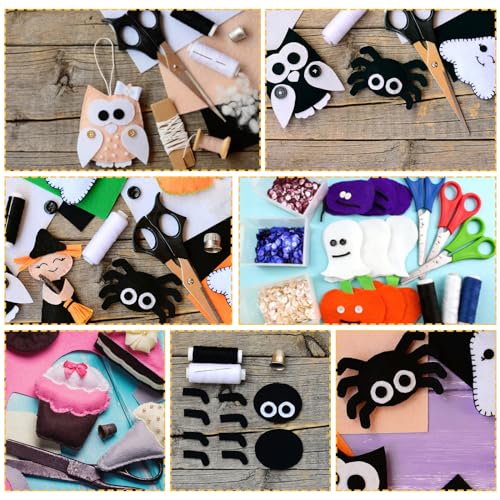 60PCS Felt Sheets Fabric, 4" X 4" Soft Felt Fabric for Crafts Halloween Christmas Fabric Fall Felt Squares for DIY and Sewing Projects (Black) - color: Black