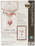Dimensions Floral Dream Catcher Cross Stitch Kit, 14 Count White Aida Cloth, 8" x 15"
