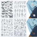 Yayatty 100 PCS Stick and Stitch Embroidery Paper Designs Water Soluble Stabilizer for Embroidery Patterns Adhesive Embroidery Transfer Paper with Pre-Printed Flower Butterfly for Hand Sewing Lover - color: Style B