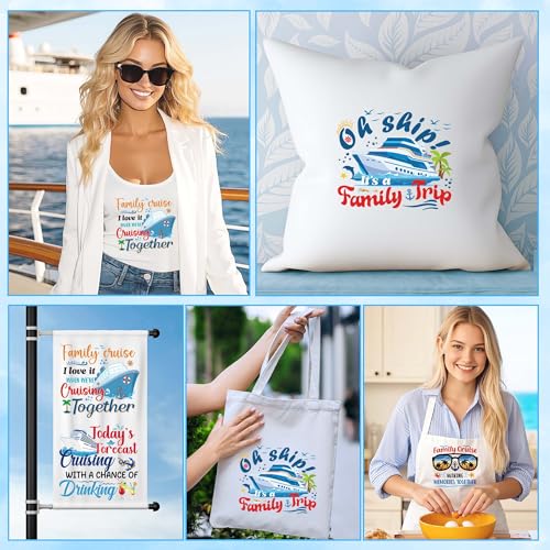 16 Sheets Cruise Iron on Transfers for T-Shirts - style: Family Cruise