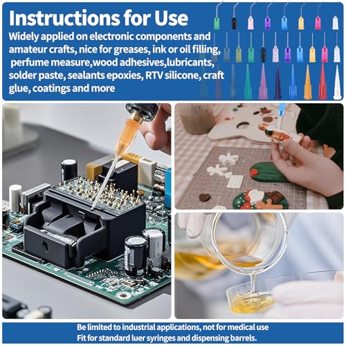 136Pcs 4 Style Blunt Tip Dispensing Needles Assortment Set, All Gauge Stainless Steel Syringe Needles for Refilling Liquid Inks Glue Applicator, Christmas Crafts Supplies