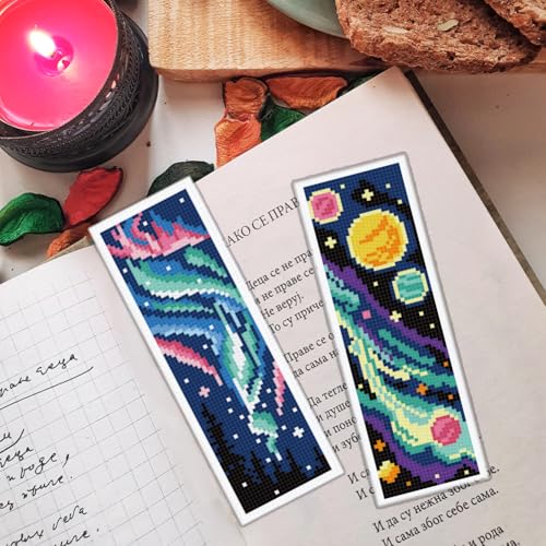 ORIGACH 6 Pack Universe Starry Night Cross Stitch Kit - style: Universe Starry Night