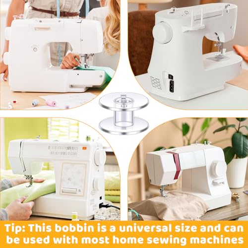 LOKUNN 25 Pcs Bobbins for Sewing Machine Plastic Bobbins for Sewing - size: 25 Pcs