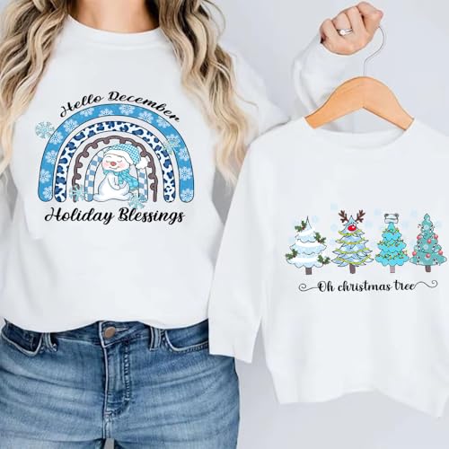 Christmas Iron on Transfers Santa Dwarf Snowman Iron on Patches Blue Iron on Stickers Washable Heat Transfer Appliques Thermal Transfer Stickers for Christmas Shirt Cloth DIY Crafts Party Favors 4PCS - color: S