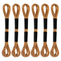 Gosknor 6 Skeins Embroidery Threads, Metallic Embroidery Floss - color: Bronze