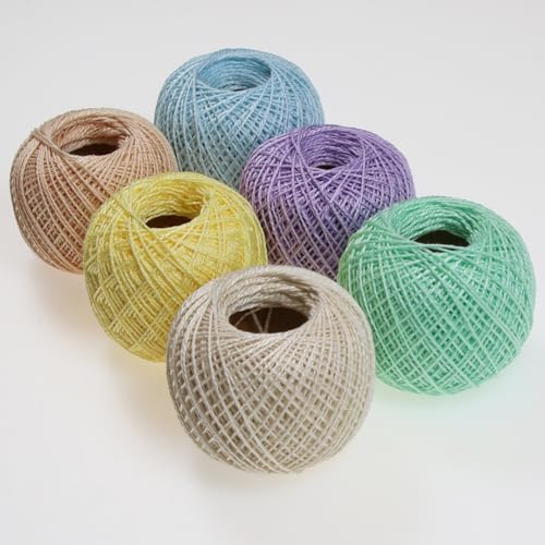 KCS Mercerized Pearl Cotton Thread Size 8 Crochet Needlework Embroidery Threads Ball (6, 10) - color: 10