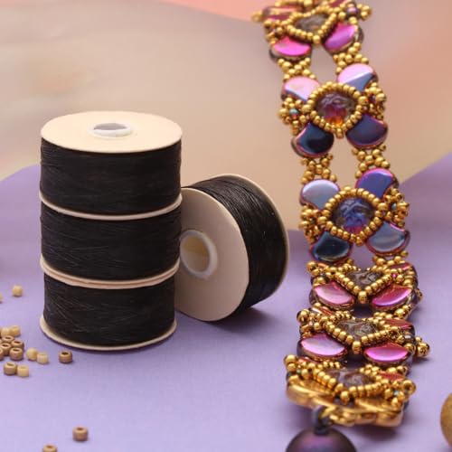 The Beadsmith Nymo Thread, Made of Nylon - size: Size 00, 0, B, & D, style: Black