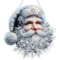 Santa Claus Diamond Art Hanging Kit for Adults, DIY Diamonds Painting Door Hanger Board Kit, Special Acrylic Diamond Art Painting Pendant Ornament - color: Santa Claus
