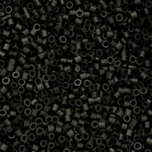John Bead 25g Cylin Beads Black Matte 11/0 Glass Cylindrical Seed Beads for Jewelry Bracelets Necklaces Earrings Making Embroidery - color: Opaque Black Matte