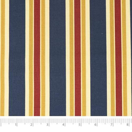 Stitch & Sparkle 100% Cotton Duck Cloth Print 45" Wide, DIY Project, Craft & Quilt Fabric for Sewing, Upholstery Home Décor, Cut by the Yard, Large Stripe Navy - color: Large Stripe Navy, size: Cut by the yard
