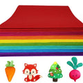 24 Pcs Wool Blend Felt Sheets Bulk, 12"x35", 1MM Thick - color: Rainbow Series