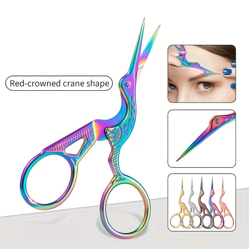 3-Pack Retro Stainless Steel Embroidery Scissors - Small And Sharp Sewing Thread Trimming Scissors Suitable for Crafts, Embroidery, Eyebrows - Gold, Silver, Titanium - color: Gold、silver、titanium Color