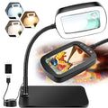 10X 30X Large Magnifying Glass with Light and Stand
