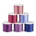 KISSITTY 328 Yards 6 Rolls Polyester Braided Metallic Thread Jewelry Beading Thread Thin Beading String Embroidery Threads for Jewelry Making Embroidery DIY Braided Bracelets Sewing Craft Bead Weaving - style: Assorted 3