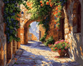 Moohue DIY Counted Stamped Cross Stitch Kits for Adults 14 Count Cross Stitch Patterns Printed Cross Stitch Kits for Adults (Narrow Alley) - color: Narrow Alley