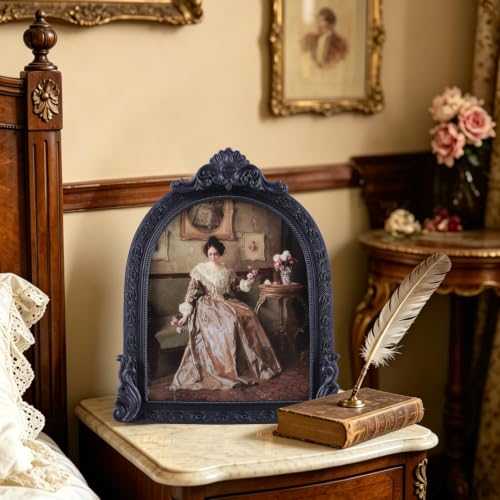 Vintage Picture Frames 8x10 Ornate Black Antique Picture Frames for Wall and Tabletop Vintage Photo Frame Victorian Home Decor Gallery Wall Decor in Arch Shape - color: Black, size: 8x10