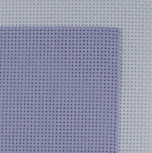 KCS 2 pc of 15" x 18"(38cmx45cm) 11 Count Cross Stitch Cotton Aida Cloth Needlework Fabric Box (Light Grey+Light Steel Grey,11CT) - color: Light Grey+light Steel Grey, size: 11CT