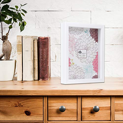 Lawrence Frames 785280 Shadow Box Frame, 8x10, White - color: White, size: 8 x 10 inches