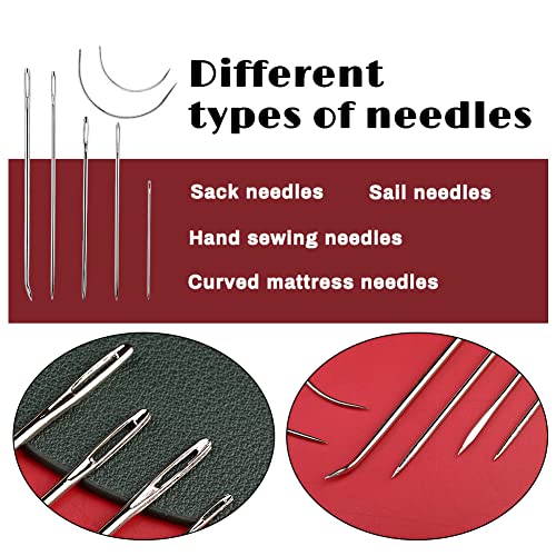 Waxed Thread, Upholstery Needle and Thread 32 Yards Light Gray - color: Light Gray, size: 32Yard