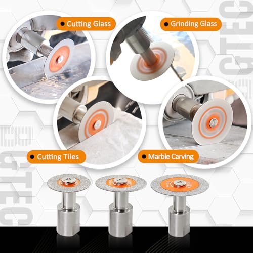 BGTEC Diamond Mini Glass Cutting Saw Blade 5PCS 1 3/16" (30MM) Tile Cutter - size: 30MM*5