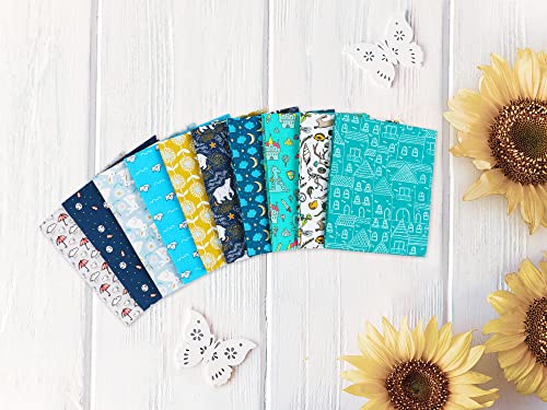 Craftido -25 Options- 100% Cotton Quilting Fabric Bundles 10pcs Fat Quarters 18”x21”-Medium Weight 5.2 oz- Soft Cotton for Quilting, Sewing Project, Patchwork, DIY Crafts – Baby Boy - color: Baby Boy