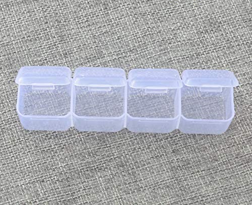 2 Pack 28 Grids Clear 5D Diamond Painting Embroidery Box, Accessories Storage Containers Adjustable Bead Case with 196 Pcs Label Stickers (28 Grids-2pack) - color: 28 Grids-2pack