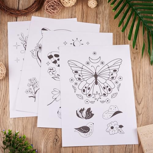 Beadthoven 20pcs Water Soluble Hand Sewing Stabilizers Stick and Stitch Embroidery Papers with Butterfly Patterns Wash Away Adhesive Embroidery Stabilizers for Hand Sewing Clothes Fabric - color: Butterfly