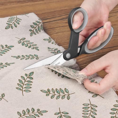 Asdirne Premium Sewing Scissors Bundle, Sharp and Durable, Comfortable Handle, Contains 9”Fabric Scissors, 5”Detail Shear, 3.9”Embroidery Scissors, 4.8”Thread Snips, Black and Gray - color: Black/Gray