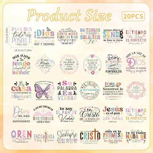 Christian DTF Transfers Ready to Press, Iron on Decals for T-Shirts - color: multi298