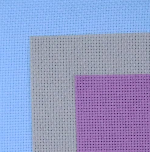 KCS 3 pc of 15" x 18"(38cmx45cm) 18 Count Cross Stitch Cotton Aida Cloth Needlework Rolled Fabric Box,18CT,Light Grey+Light Blue+Lavender - color: Light Grey+light Blue+lavender, size: 18CT