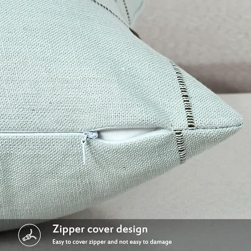 Green Linen Plaid Throw Pillow Covers 18x18 Set of 1 - color: Green Plaid, size: 18" x 18" (Pack of 1)