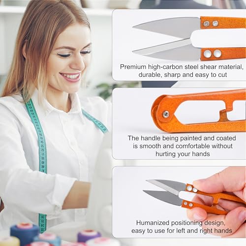 9 Pcs 4.1 Inch Sewing Scissors Thread Snips, High-Carbon Steel Yarn Snips, Thread Snippers, Sewing Snips Thread Cutter Scissors for Stitch, Knitting, Mini DIY Supplies, Crafts - style: 9Pcs Sewing Scissors