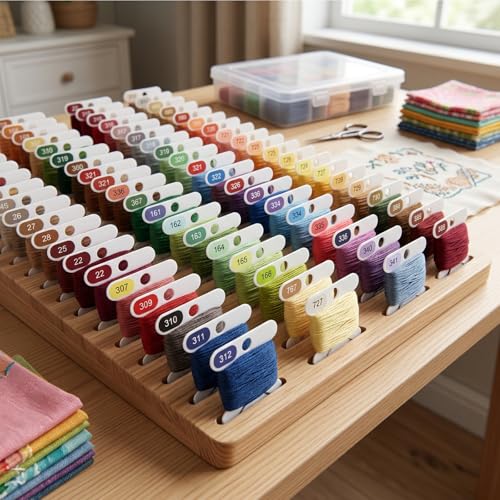 500PCS Thread Number Stickers, Embroidery Thread Organizer, Floss Drops for Craft Supplies, Embroidery Floss Organizer with Floss Labels, Embroidery Stickers for Needlework Projects