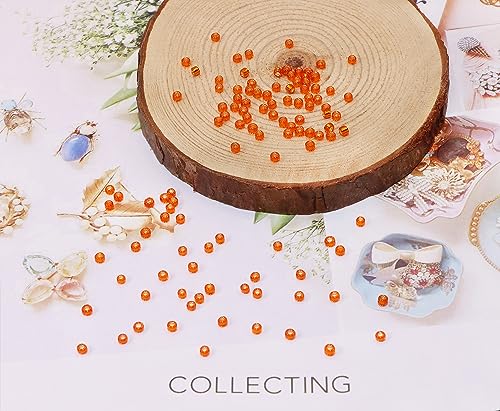 Glass Seed Beads Penta Angel 50g Mini Round Craft Loose Spacer Pony Beads for Earring Bracelets Necklace Waist Bead Jewelry Making(2mm, Orange) - color: Orange