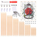 Bensbl 24Pcs Needlepoint Stretcher Bars Kit, 6 Sizes, Cross Stitch Frame - color: 24Pcs