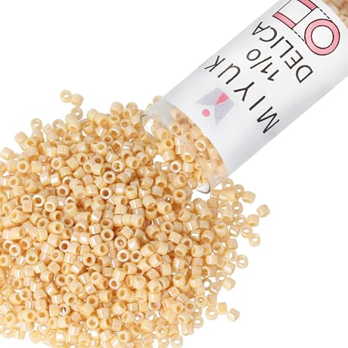 Miyuki Delica Seed Beads - color: DB1571 - Opaque Pear AB